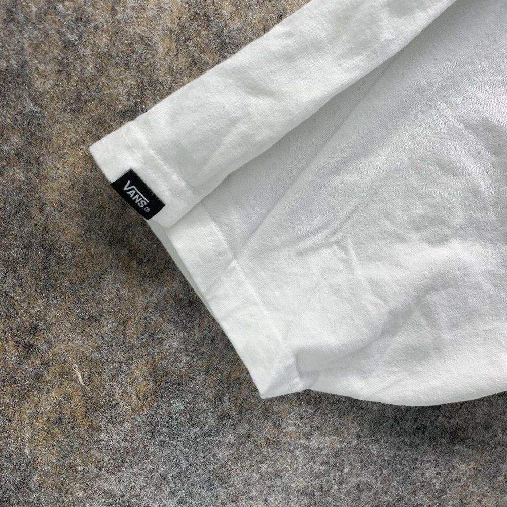 Vans Shirt Men's XLarge Adult White Spell Out Skateboard Skater Tee Logo Outdoor - Picture 8 of 10